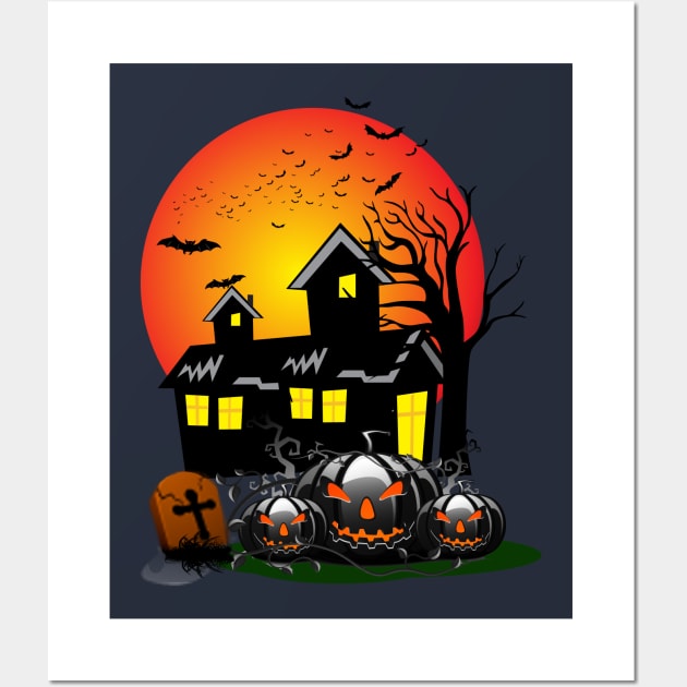 Halloween Celebration Wall Art by Just Kidding by Nadine May